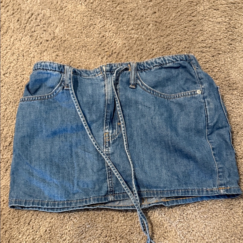 Zara Blue Denim Mini Skirt